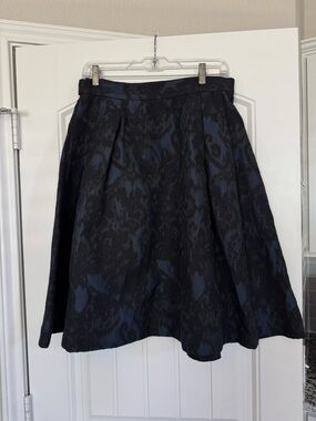 H&M Black and Navy Patterned Circle Skirt with pockets!